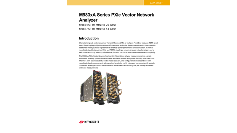 M983xA Series PXIe Vector Network Analyzer